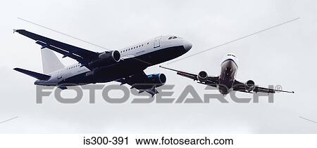 Stock Image - Aeroplanes in the air. Fotosearch