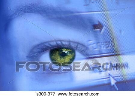 Stock Photo - Eye on the internet. Fotosearch