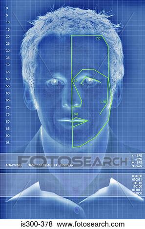Face recognition system View Large Photo Image Stock Photo - Face recognition system. Fotosearch