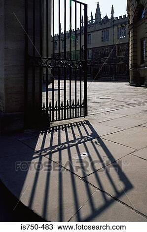 Stock Image - Gate in oxford. Fotosearch