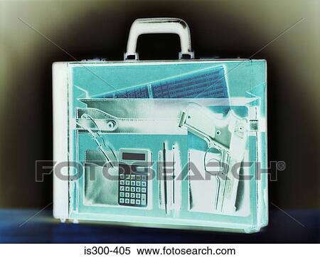 Stock Photography - Gun in a briefcase. Fotosearch