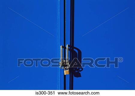 Stock Image - Locked doors. Fotosearch