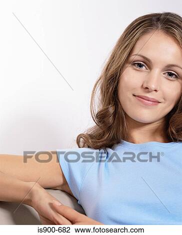 Stock Image - Young woman. Fotosearch