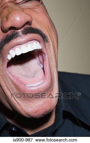 Stock Photo - Man shouting. Fotosearch