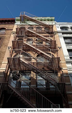 Stock Image - New york apartment block. Fotosearch