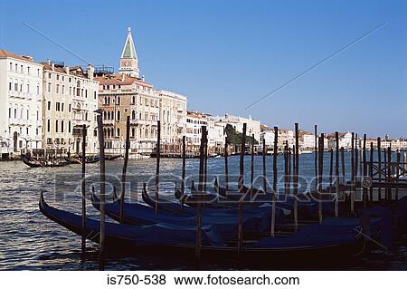 Gondolas in venice View Large Photo Image Stock Photo - Gondolas in venice. Fotosearch