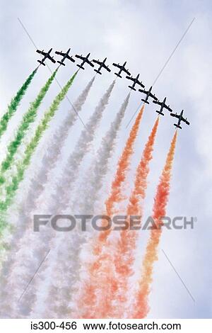 Italian airforce flying in formation View Large Photo Image Stock Photograph - Italian airforce flying in formation. Fotosearch