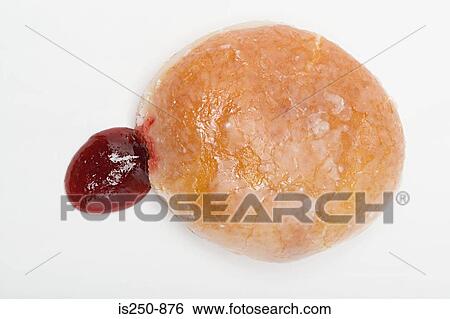 Jam doughnut View Large Photo Image Stock Photograph - Jam doughnut. Fotosearch