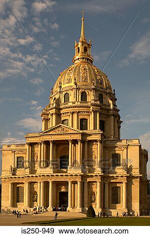 Stock Photo - Church of hotel des invalides paris. Fotosearch