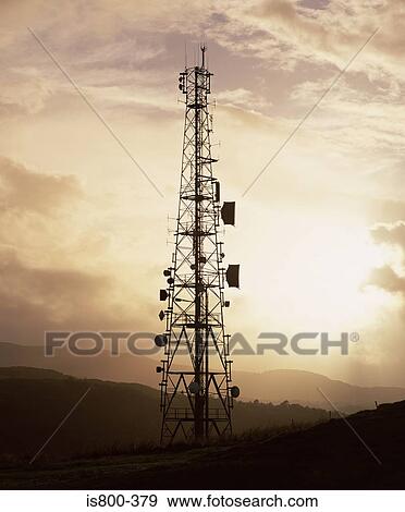 Stock Photo - Communication tower edinburgh scotland. Fotosearch