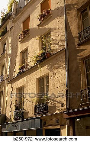Paris apartments View Large Photo Image Stock Image - Paris apartments. Fotosearch