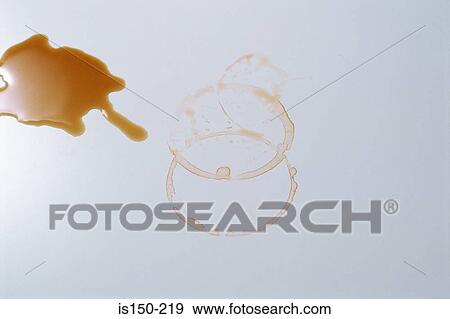 Stock Photo - Coffee stains on a table. Fotosearch