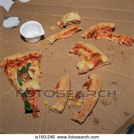 Pizza crusts left in a box View Large Photo Image Stock Photograph - Pizza crusts left in a box. Fotosearch