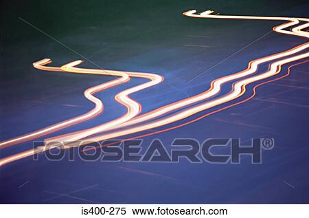 Automobile light trails View Large Photo Image Stock Photography - Automobile light trails. Fotosearch