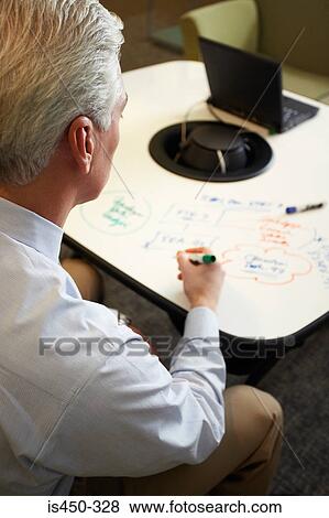 Businessman making notes on table View Large Photo Image Stock Photo - Businessman making notes on table. Fotosearch