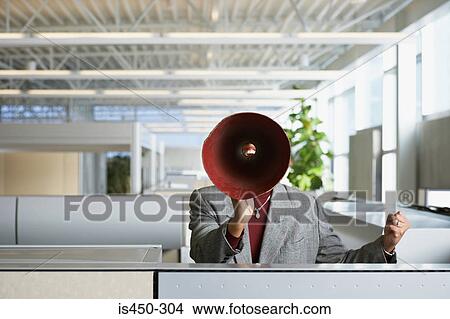 Businesswoman with megaphone View Large Photo Image Picture - Businesswoman with megaphone. Fotosearch