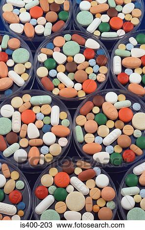 Stock Image - Medicines and supplements. Fotosearch
