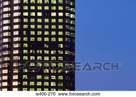 Office building at night View Large Photo Image Stock Image - Office building at night. Fotosearch