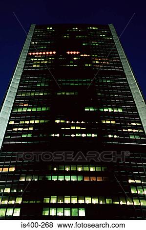 Office building at night View Large Photo Image Stock Photo - Office building at night. Fotosearch