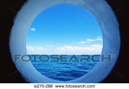 Sea through a porthole View Large Photo Image Stock Photo - Sea through a porthole. Fotosearch