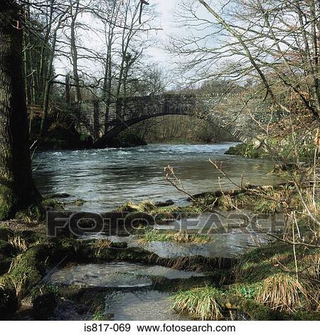 Stone bridge over river View Large Photo Image Stock Photo - Stone bridge over river. Fotosearch