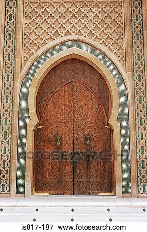 Entrance to mohammed v mosque View Large Photo Image Stock Photo - Entrance to mohammed v mosque. Fotosearch