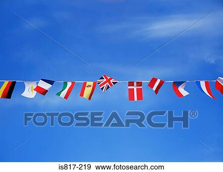 Stock Photo - European flags. Fotosearch
