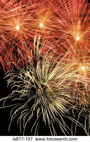 Firework display View Large Photo Image Stock Photo - Firework display. Fotosearch