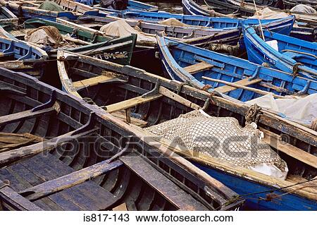 Stock Image - Fishing boats in Agadir. Fotosearch
