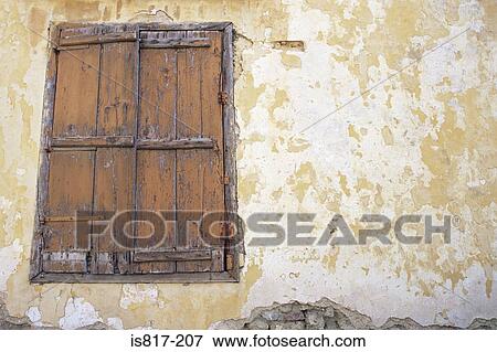 Stock Photo - Weathered window shutter. Fotosearch