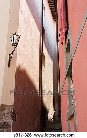 Buildings and narrow street View Large Photo Image Stock Photograph - Buildings and narrow street. Fotosearch