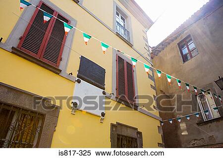 Bunting in barga italy View Large Photo Image Stock Photography - Bunting in barga italy. Fotosearch