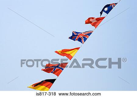 Stock Photo - International flags. Fotosearch