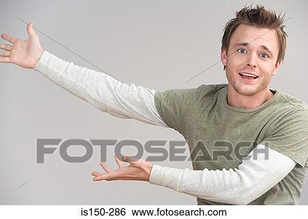 Stock Photograph - Young man pleading. Fotosearch