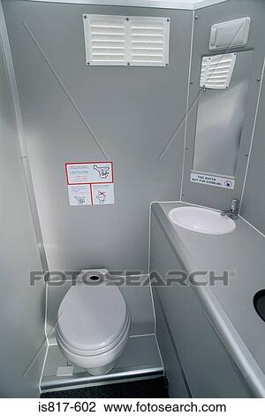 Stock Image - Aeroplane restroom. Fotosearch