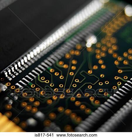 Stock Image - Close up of a circuit board. Fotosearch