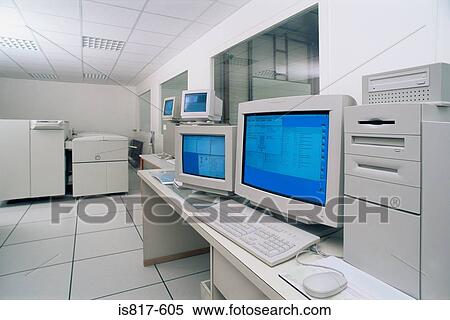 Computers in a room View Large Photo Image Stock Photography - Computers in a room. Fotosearch