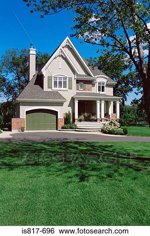 Stock Photograph - Luxury house and garden. Fotosearch