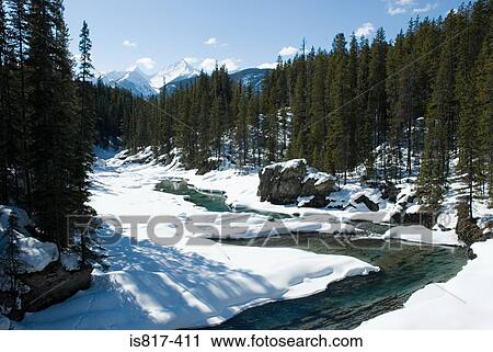 Stock Image - Snowy valley. Fotosearch