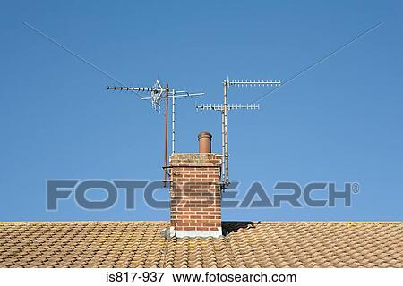 Aerials on a chimney View Large Photo Image Stock Photo - Aerials on a chimney. Fotosearch