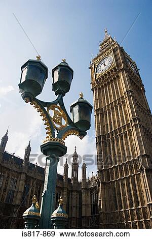 Stock Photo - Street lamp by big ben. Fotosearch