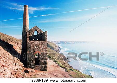 Disused tin mine on cornish coast View Large Photo Image Stock Photo - Disused tin mine on cornish coast. Fotosearch