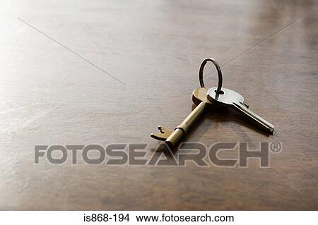 Picture - Keys on a table. Fotosearch
