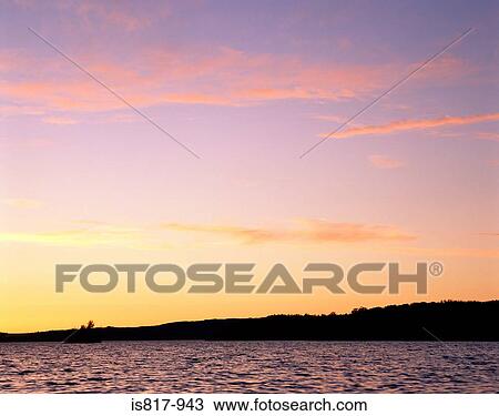 Lake and sky at sunset View Large Photo Image Stock Image - Lake and sky at sunset. Fotosearch