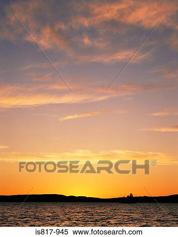 Lake and sky at sunset View Large Photo Image Stock Photography - Lake and sky at sunset. Fotosearch