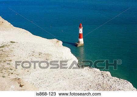 Stock Image - Lighthouse at beachy head. Fotosearch