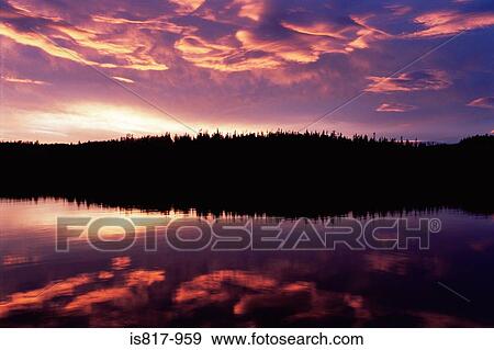 Sunset at lake gobeil View Large Photo Image Stock Photo - Sunset at lake gobeil. Fotosearch