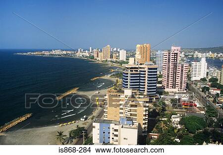 Picture - Bocagrande cartagena columbia. Fotosearch