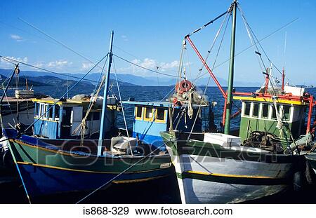 Fishing boats in brazil View Large Photo Image Stock Photo - Fishing boats in brazil. Fotosearch