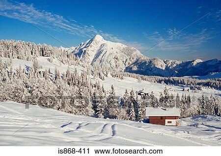 Snowy mountain in austria View Large Photo Image Stock Image - Snowy mountain in austria. Fotosearch